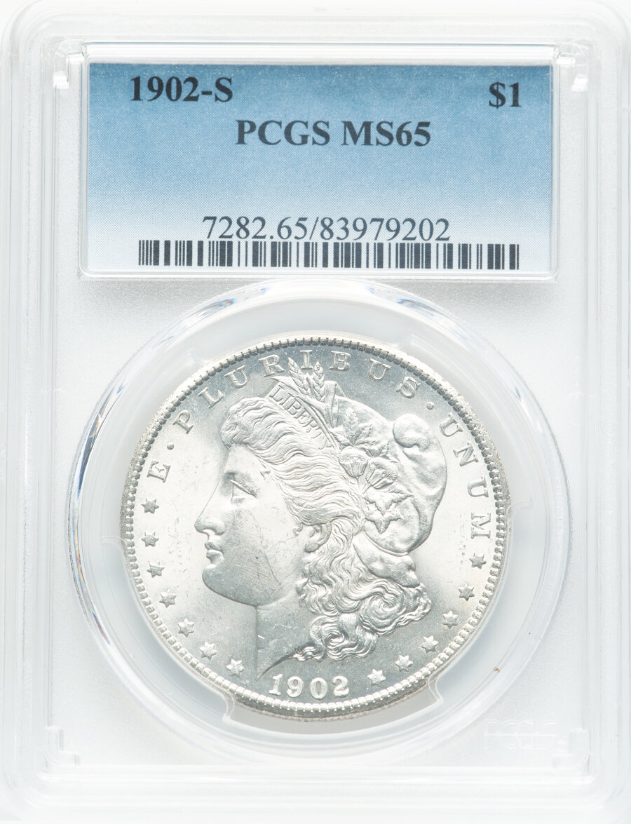 1902-S $1 MS65 PCGS. Mintage 1,530,000. ...