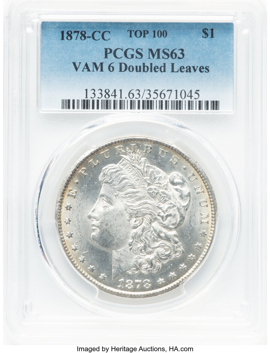 1878 CC Doubled Leaves One Dollar VAM 6 MS Values | Greysheet
