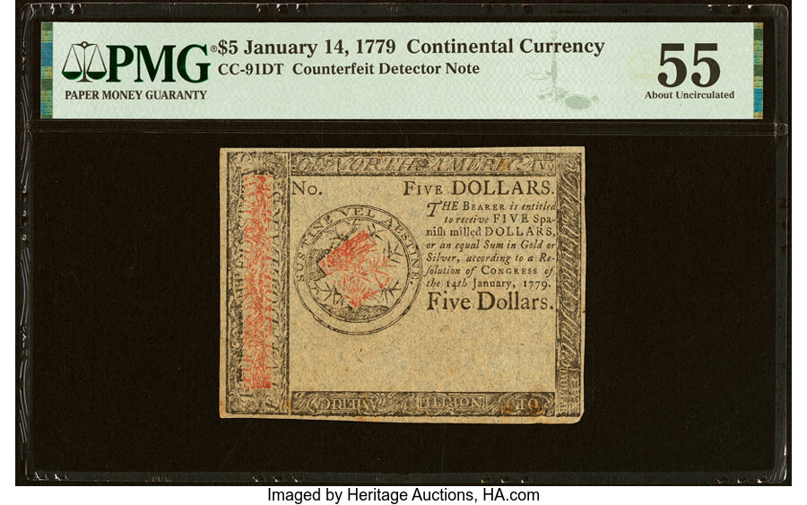 Jan 14, 1779 $5  Continental Congress (Fr. CC91) thumbnail 19