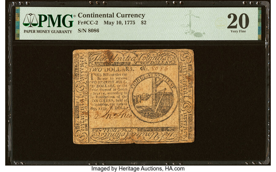 May 10, 1775 $2  Continental Currency (Fr. CC2) thumbnail 16