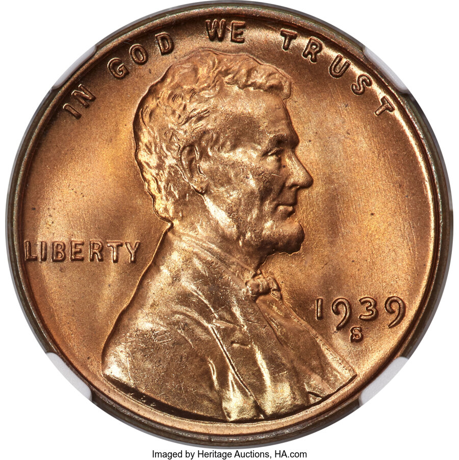 1939-S 1C MS68 Red NGC....