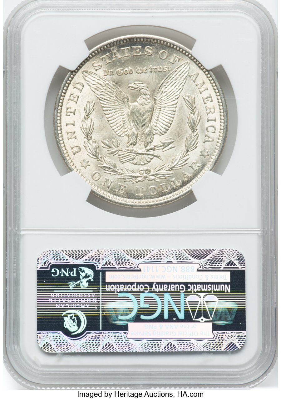 1921 $1  Morgan, Pitted Reverse, VAM-3C1 AG3 thumbnail 8