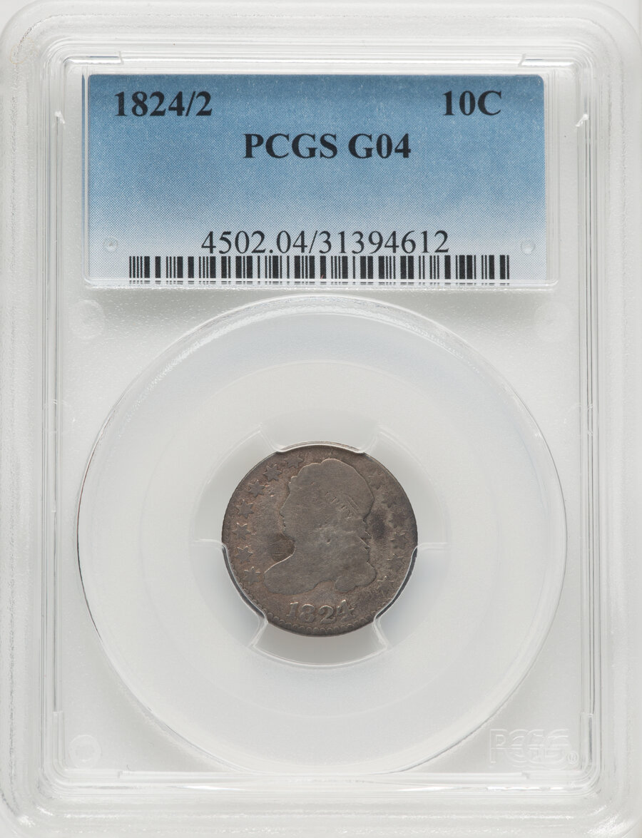 1824/2 10c Flat Top 1, JR-1 AG3 thumbnail 2