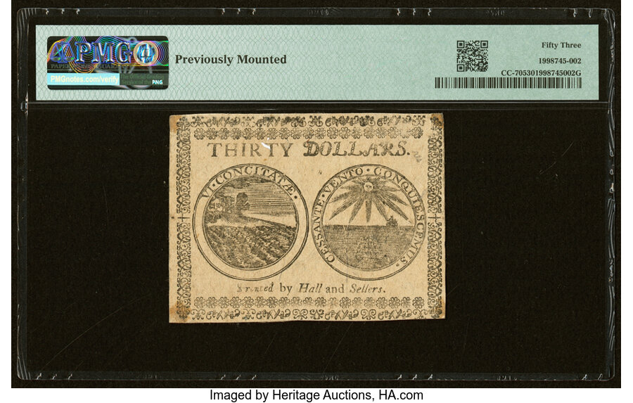 May 20, 1777 $30  Continental Congress (Fr. CC70) thumbnail 10