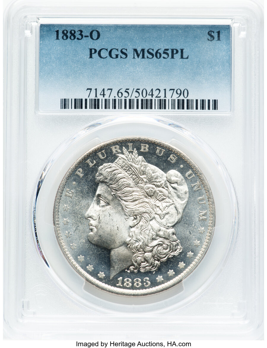1883-O $1 MS65 Prooflike PCGS. Mintage 8,725,000. ...