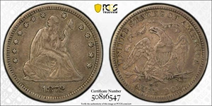 image for: 1872-CC Liberty Seated Quarter. Briggs 1-A. VF-25 (PCGS). CMQ.