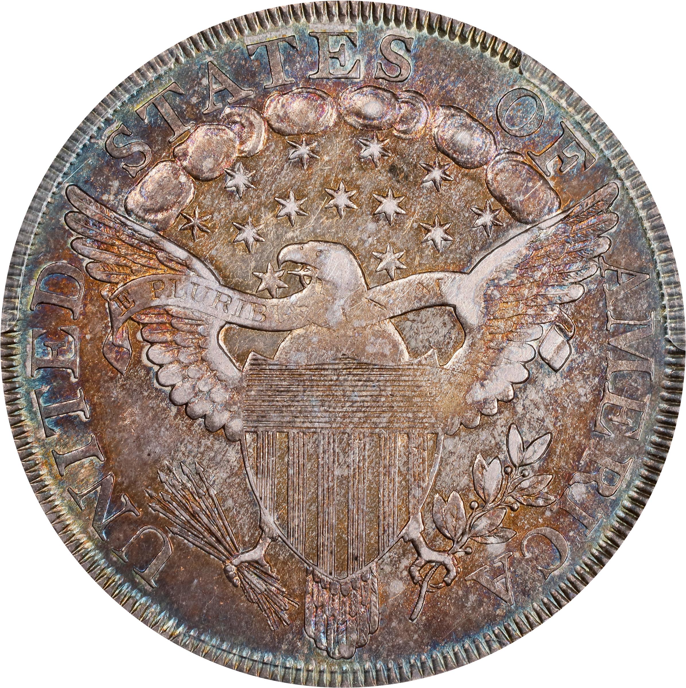 image for: 1800 Draped Bust Silver Dollar. BB-183, B-3. Rarity-5. AU-55 (PCGS).