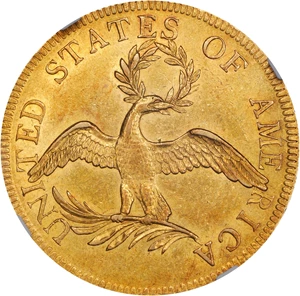 image for: 1795 Capped Bust Right Eagle. BD-1, Taraszka-1. Rarity-3+. 13 Leaves. AU-55 (NGC). CMQ.