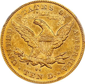 image for: 1878-CC Liberty Head Eagle. AU-53+ (PCGS).