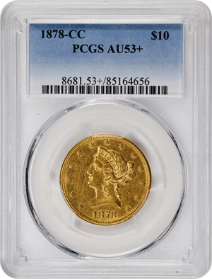 image for: 1878-CC Liberty Head Eagle. AU-53+ (PCGS).