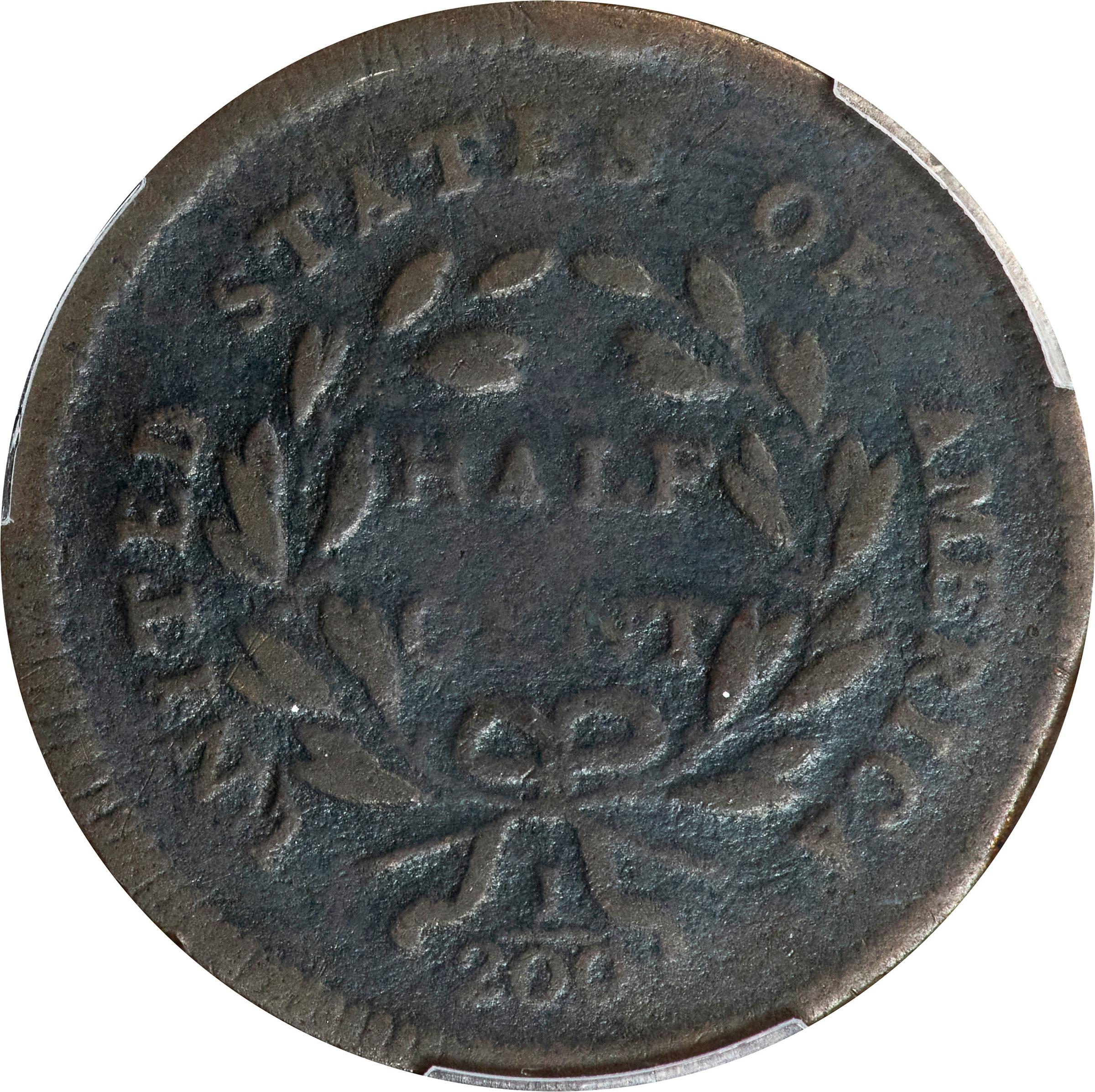 image for: 1795 Liberty Cap Half Cent. C-3. Rarity-5+. Plain Edge, Punctuated Date. Good-4 (PCGS).