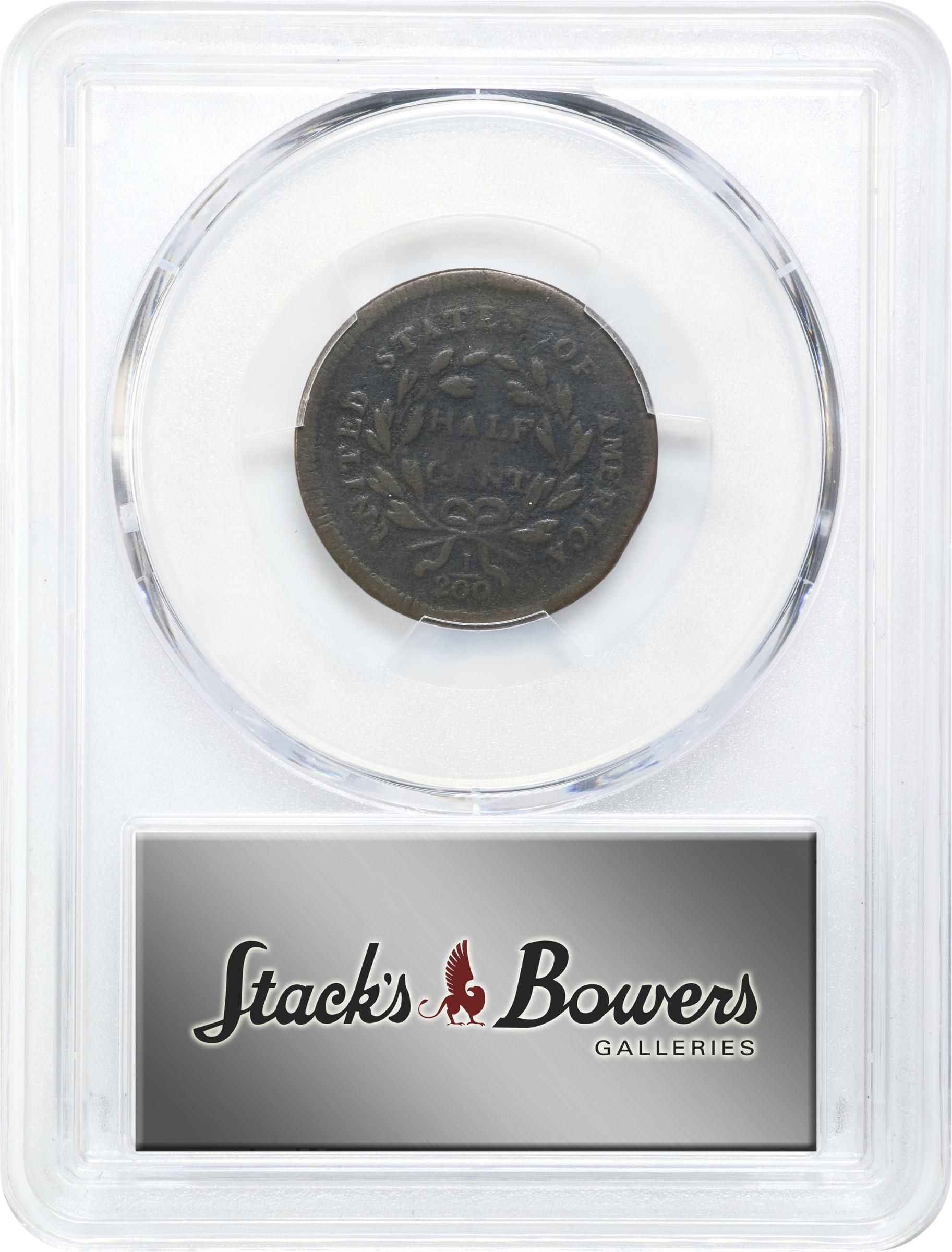 image for: 1795 Liberty Cap Half Cent. C-3. Rarity-5+. Plain Edge, Punctuated Date. Good-4 (PCGS).