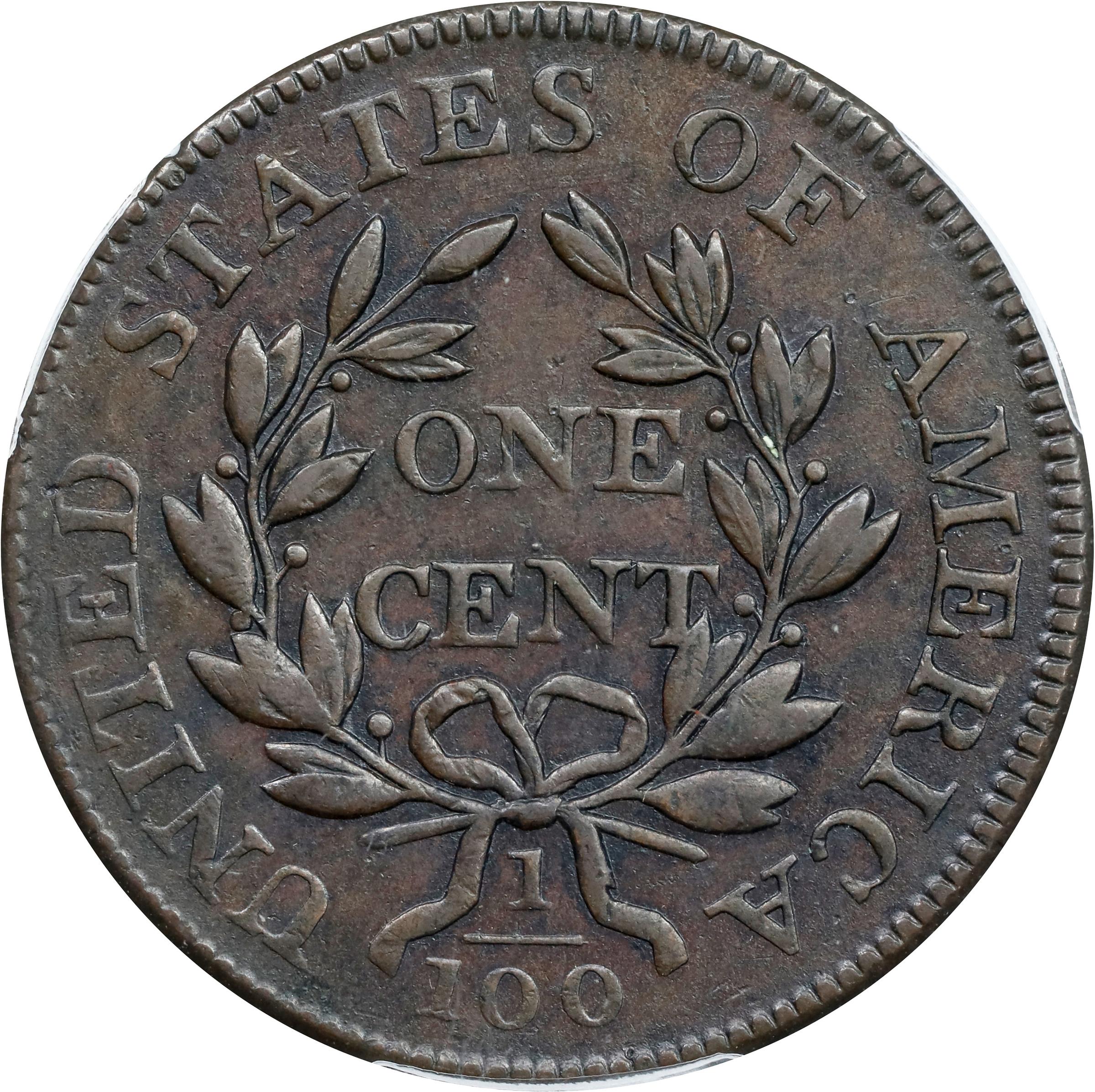 image for: 1803 Draped Bust Cent. S-261, B-20. Rarity-2. Small Date, Large Fraction. AU-50 (PCGS).