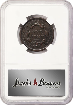 image for: 1839/6 Modified Matron Head Cent. N-1. Rarity-3. Plain Cords. VF-20 BN (NGC).