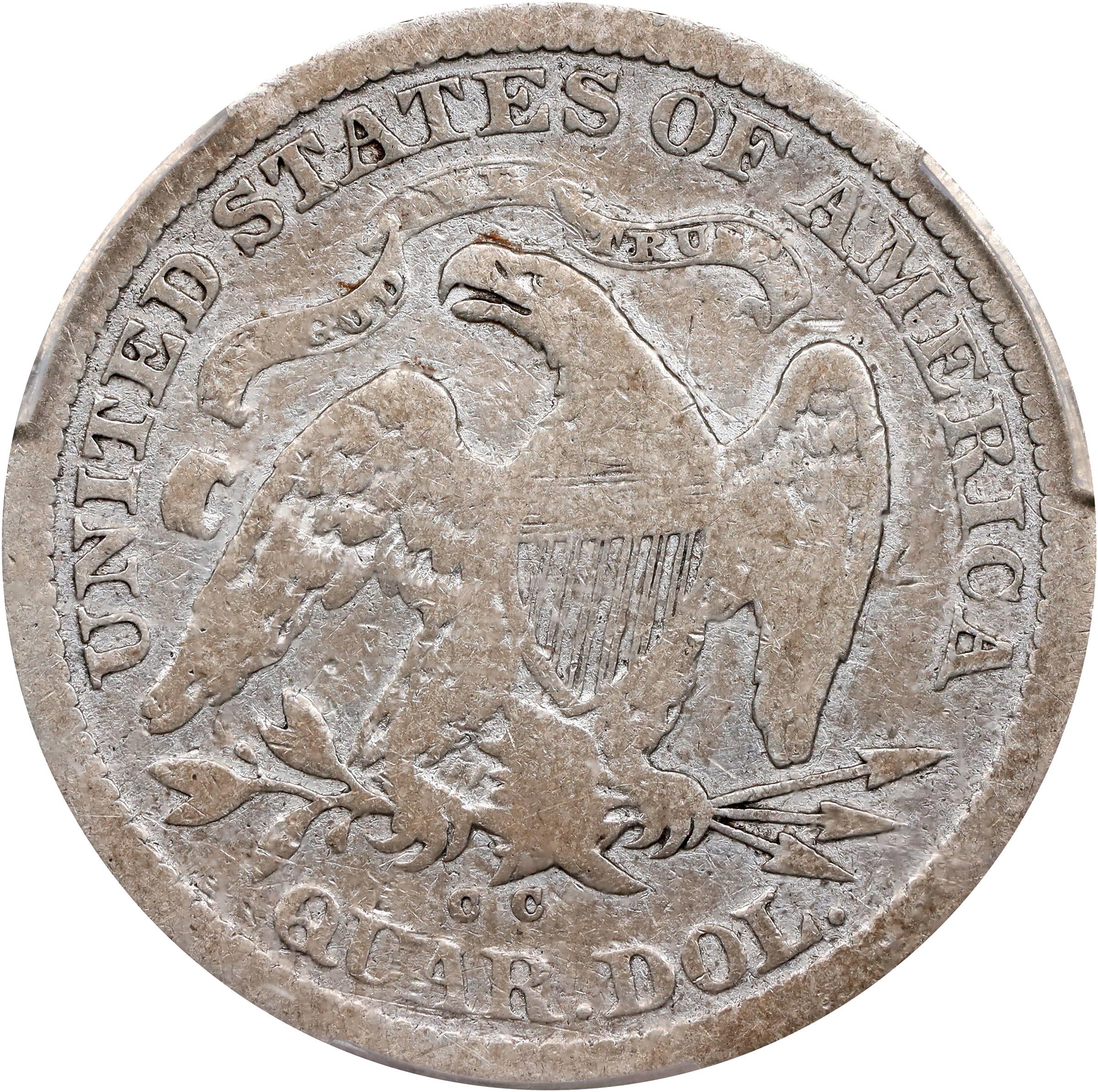 image for: 1873-CC Liberty Seated Quarter. Arrows. Briggs 1-A. VG Details--Cleaned (PCGS).
