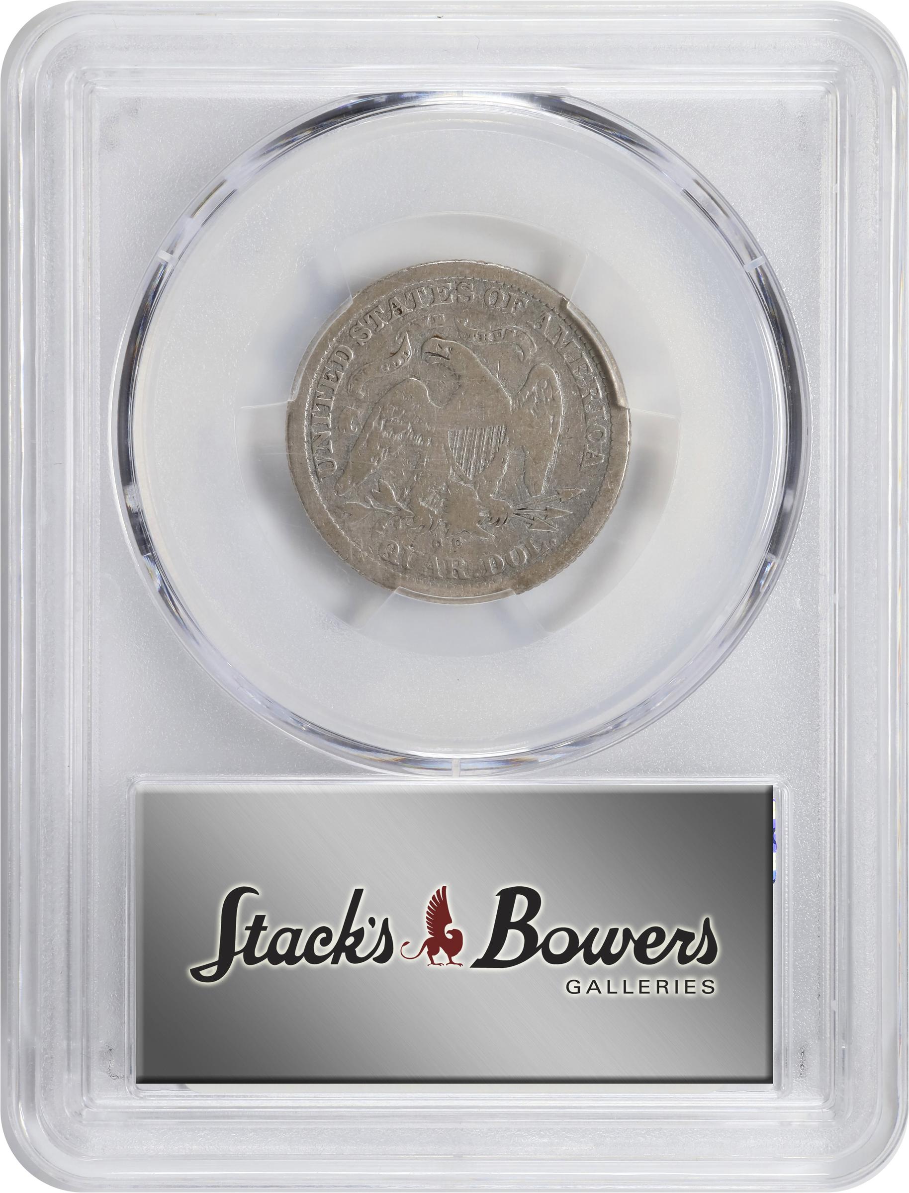 image for: 1873-CC Liberty Seated Quarter. Arrows. Briggs 1-A. VG Details--Cleaned (PCGS).