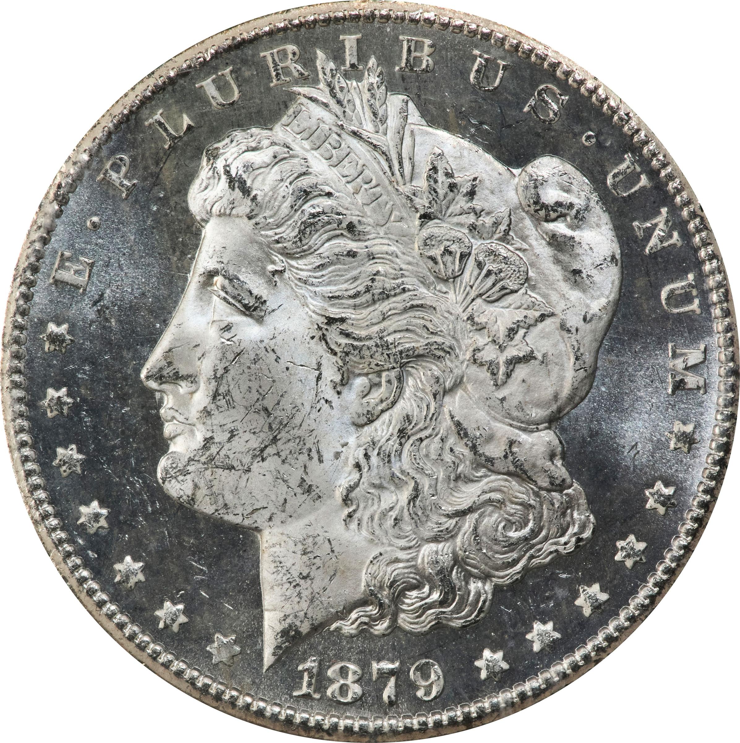 1879-CC GSA Morgan Silver Dollar. Clear CC. MS-63 PL (NGC).