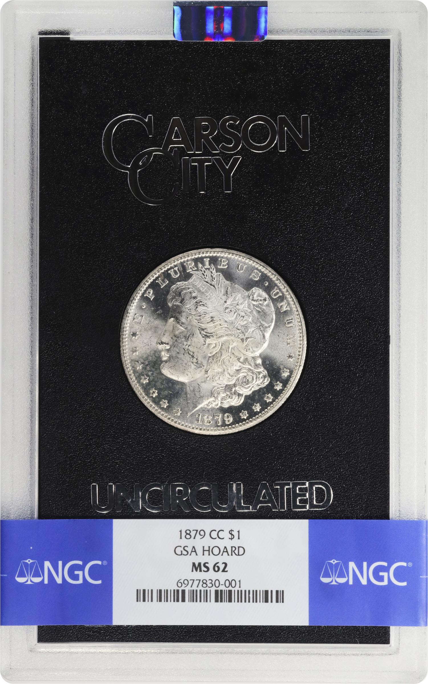 1879 $1  GSA Hoard, Soft Package AU50 thumbnail 3