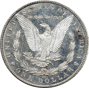 image for: 1880-CC Morgan Silver Dollar. VAM-6. Top 100 Variety. 8/Low 7. MS-65 DMPL (PCGS).
