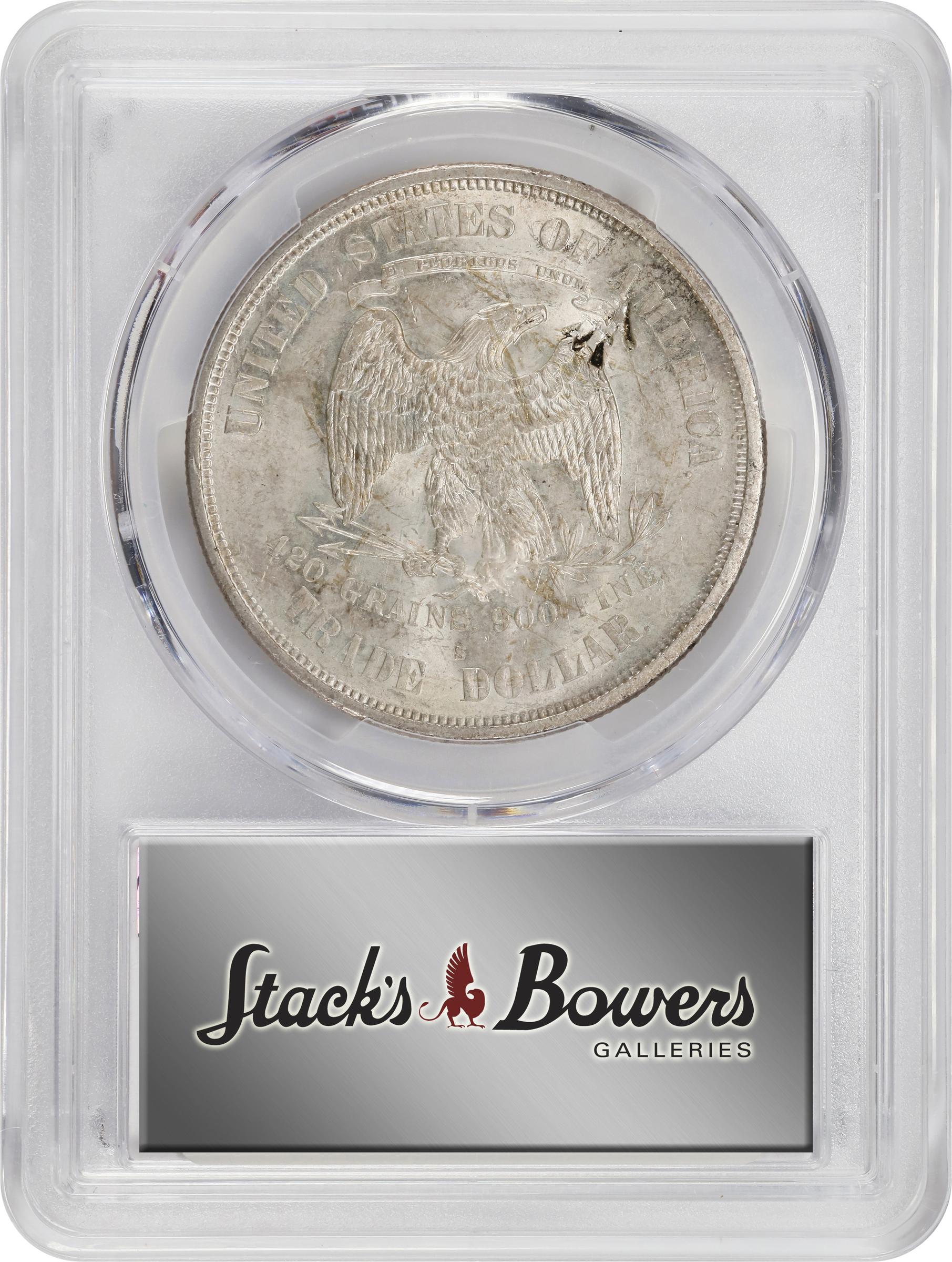 image for: 1873-S Trade Dollar. Chop Mark. MS-63 (PCGS).