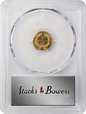 image for: 1860 Gold Dollar. JD-1. Rarity-6+. Proof-65 Cameo (PCGS). CAC.