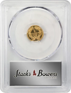 image for: 1884 Gold Dollar. Repunched Date. JD-1. Rarity-4. Proof-67+ Cameo (PCGS). CAC.