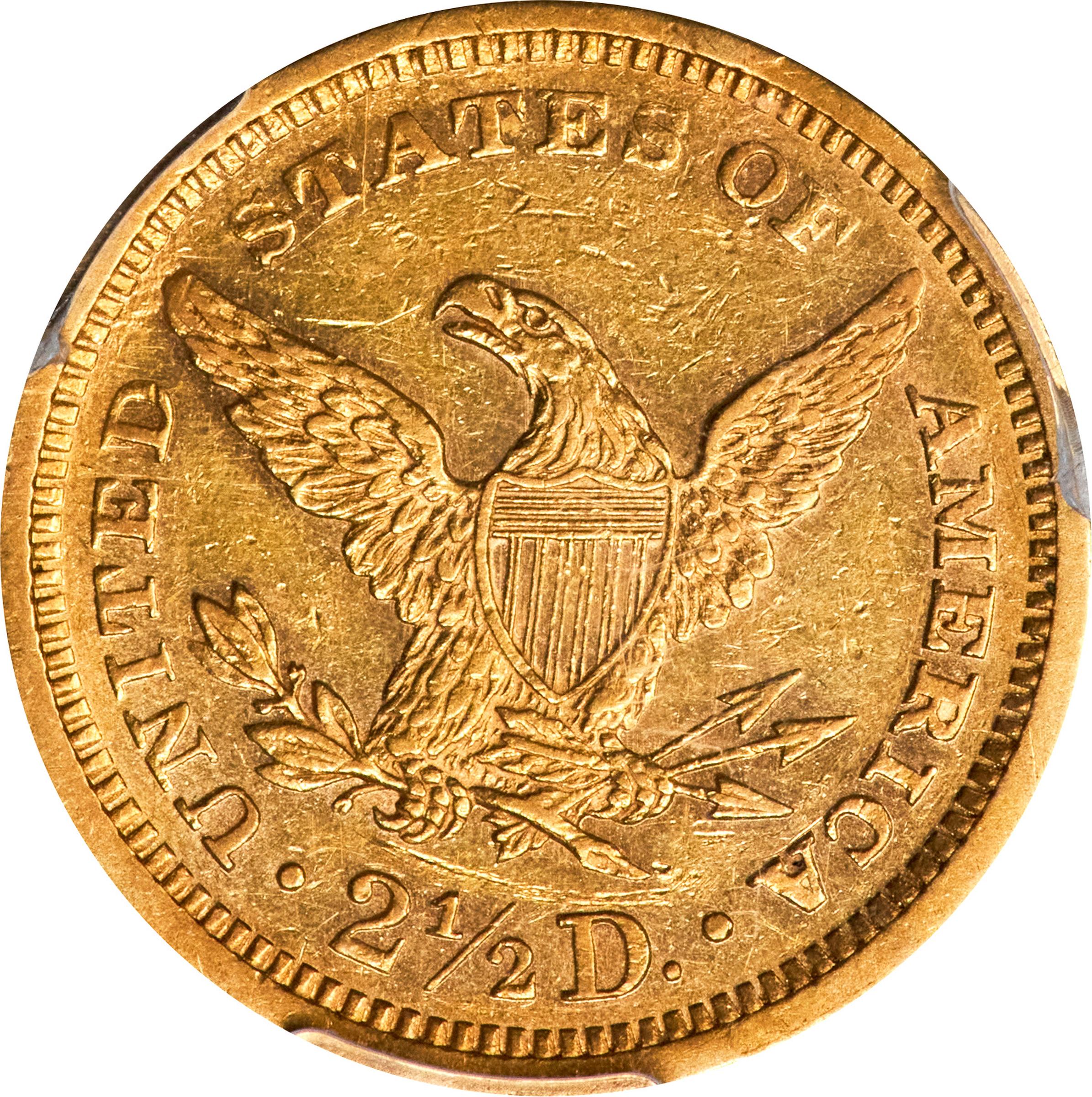image for: 1867 Liberty Head Quarter Eagle. AU-58 (PCGS).