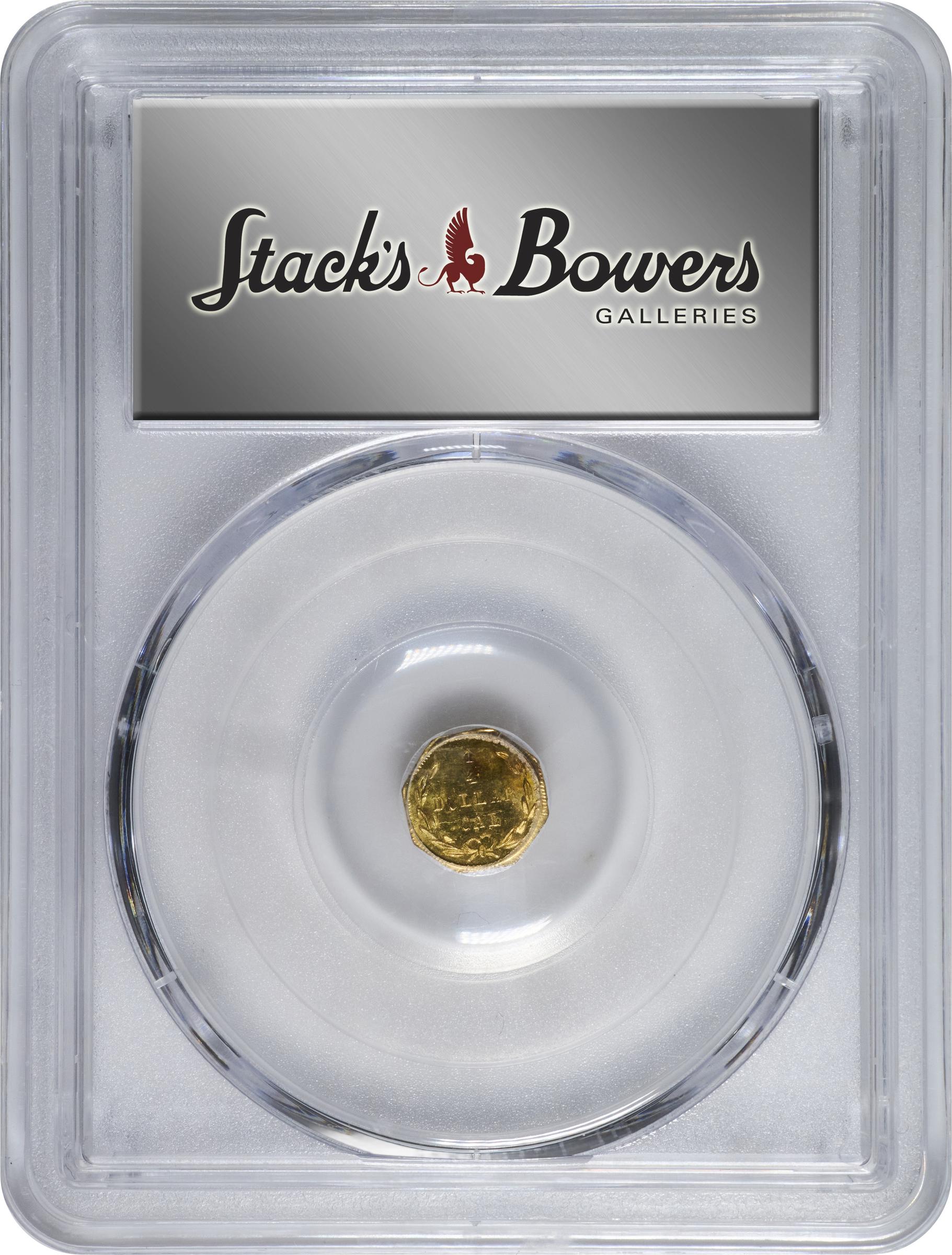 image for: 1872 Octagonal 25 Cents. BG-722, Musante GW-818, Baker-503. Rarity-4-. Washington Head. MS-65+ (PCGS).