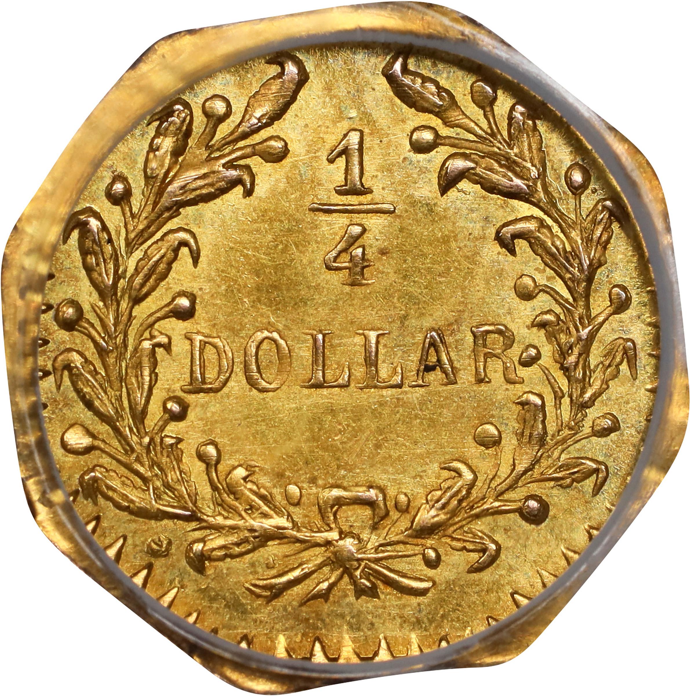 image for: 1868 Octagonal 25 Cents. BG-799S. Rarity-7+. Indian Head. MS-64 (PCGS).