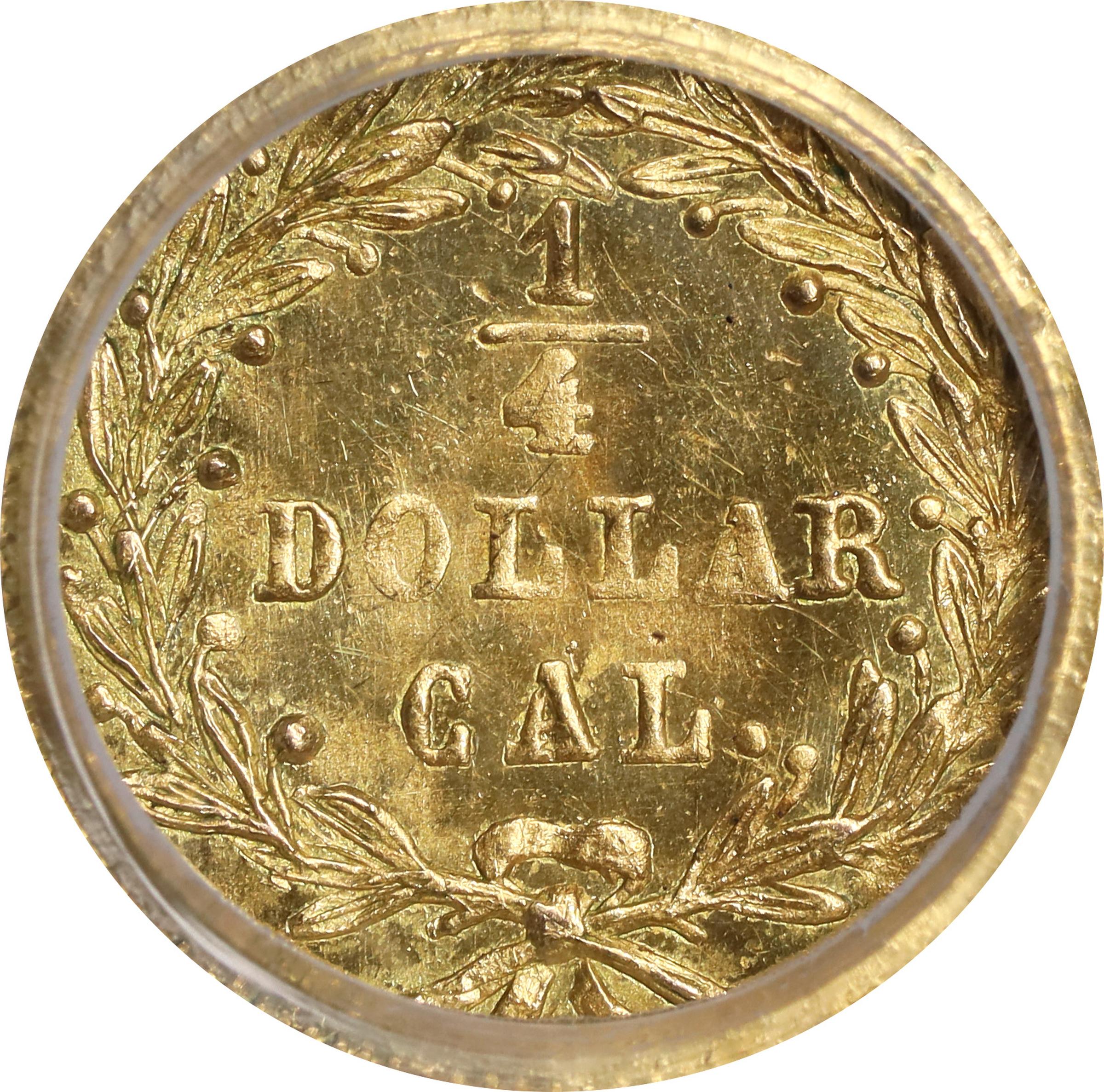 image for: 1872/1 Octagonal 25 Cents. BG-868. Rarity-4+. Indian Head. MS-65 (PCGS).