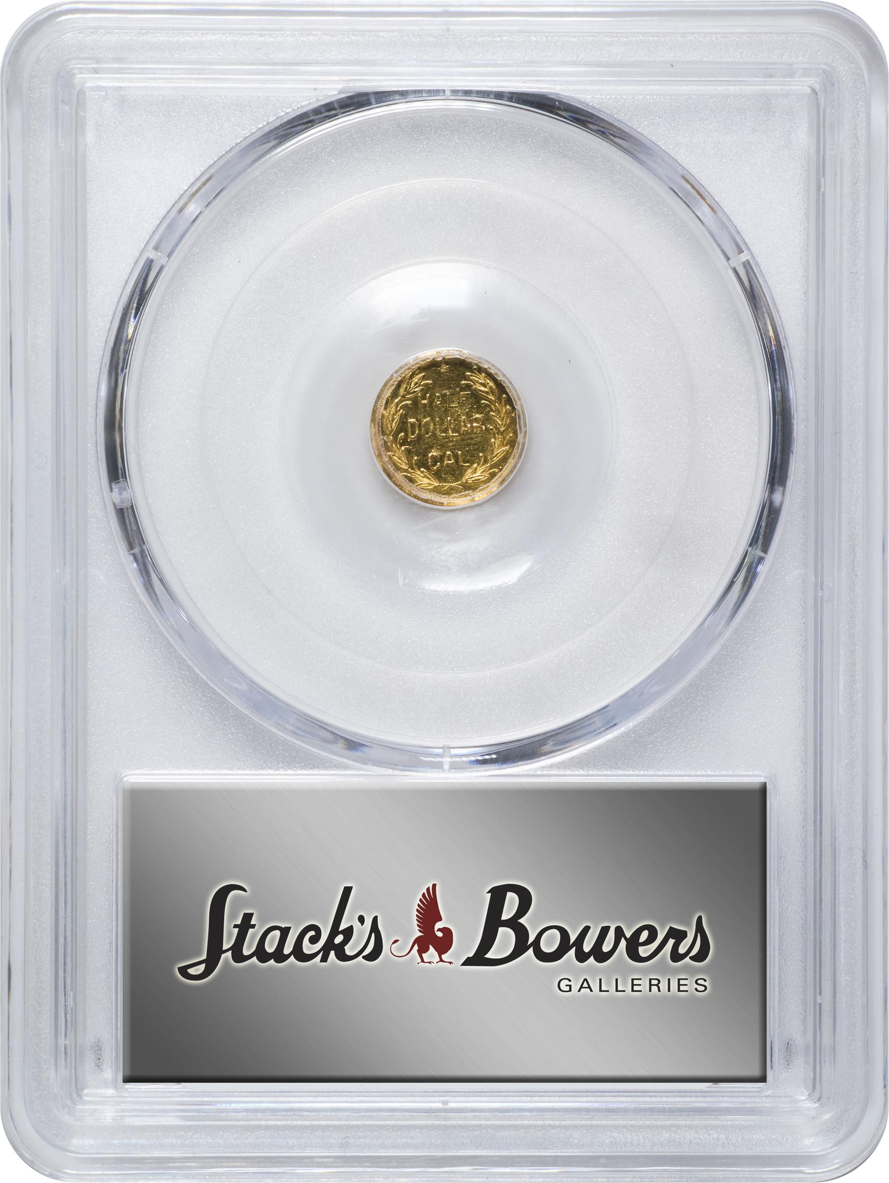 image for: 1871-H Round 50 Cents. BG-1042. Rarity-7+. Liberty Head. Unc Details--Bent (PCGS).