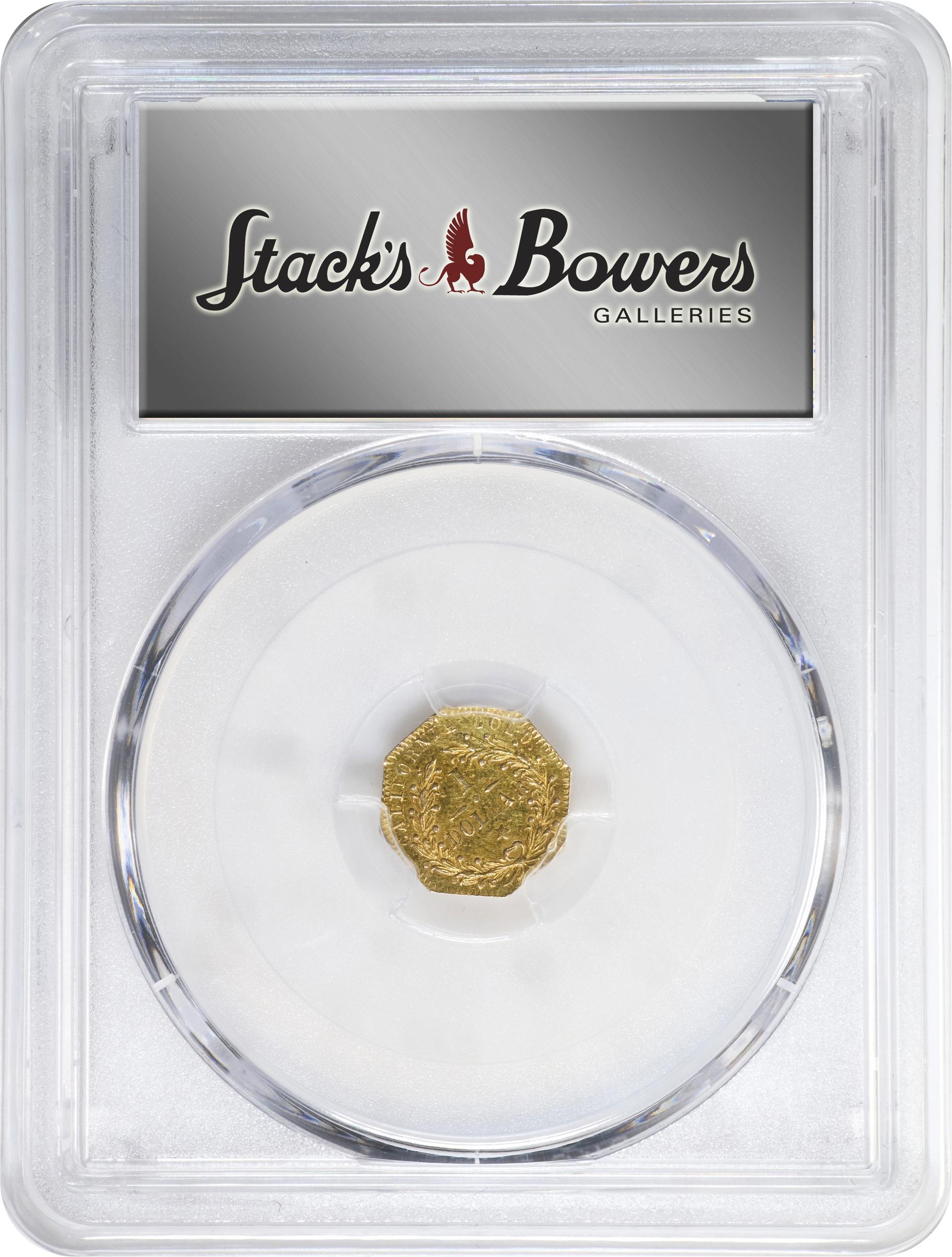 image for: 1873/2 Octagonal $1. BG-1122. Rarity-6+. Indian Head. AU-55 (PCGS).