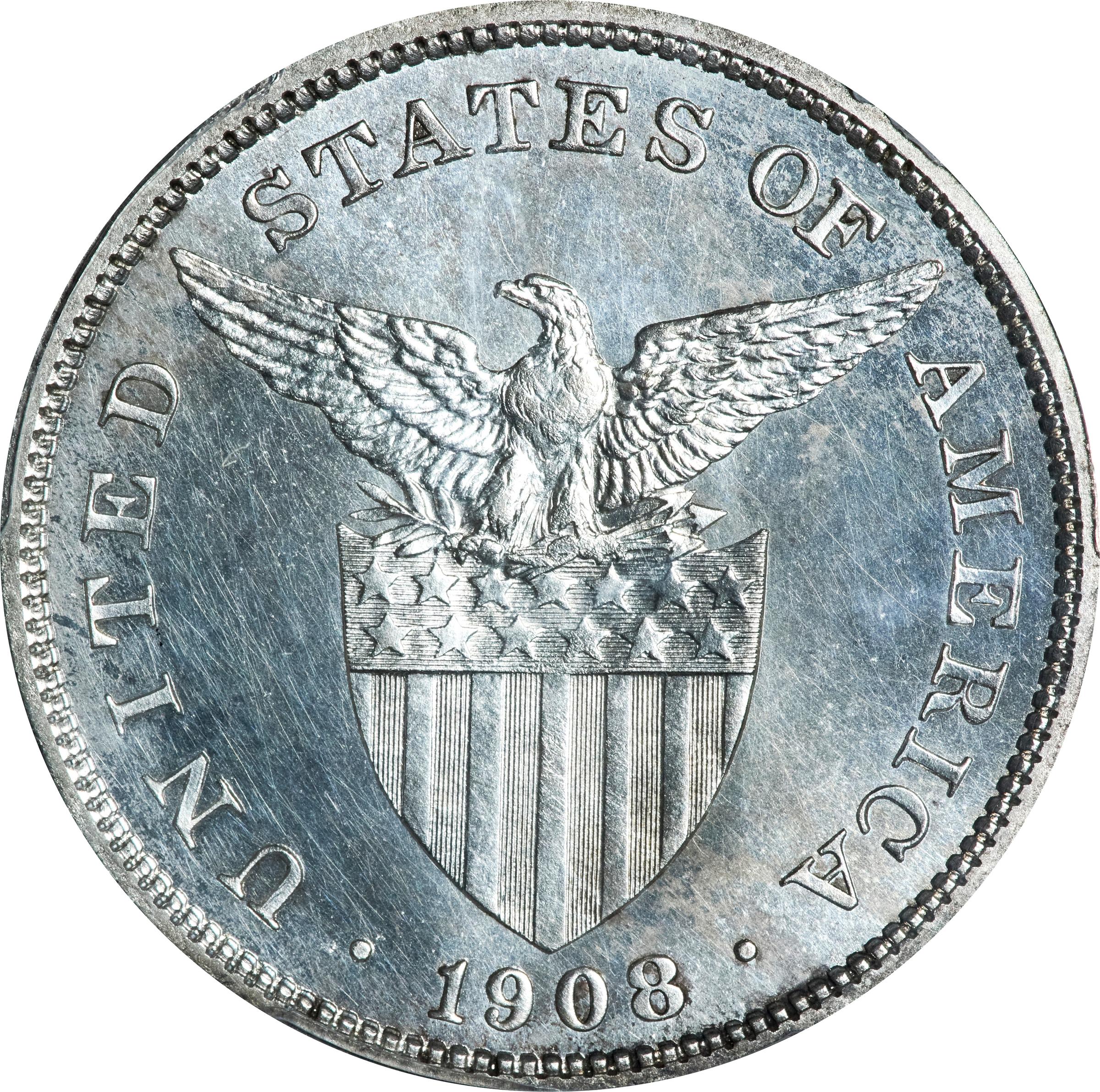 image for: Complete 1908 Proof Set of Minor and Silver Coinage for the Philippines Under U.S. Sovereignty. (PCGS).