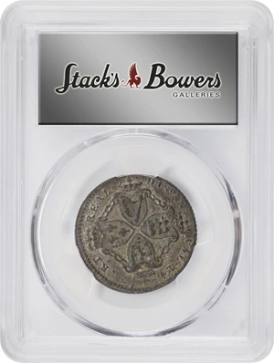 image for: Undated (ca. 1828) American Plantations Token, or 1/24 Part Real. Restrike. Newman 5-D, W-1160. Rarity-4+. AU-55 (PCGS).