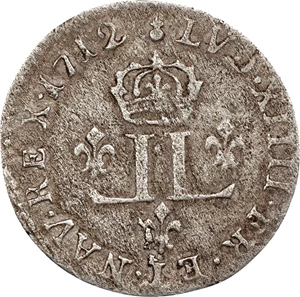 image for: 1712-AA 15 Deniers, or Half Mousquetaire. Metz Mint. Vlack-13. Rarity-4. EF Details--Environmental Damage (PCGS).