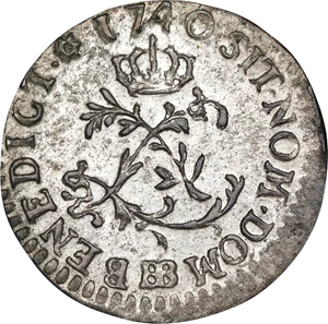 image for: 1740-BB Half Sou Marque. Strasbourg Mint. Vlack-325. Rarity-1. AU-58 (PCGS).