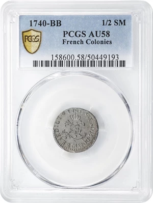 image for: 1740-BB Half Sou Marque. Strasbourg Mint. Vlack-325. Rarity-1. AU-58 (PCGS).