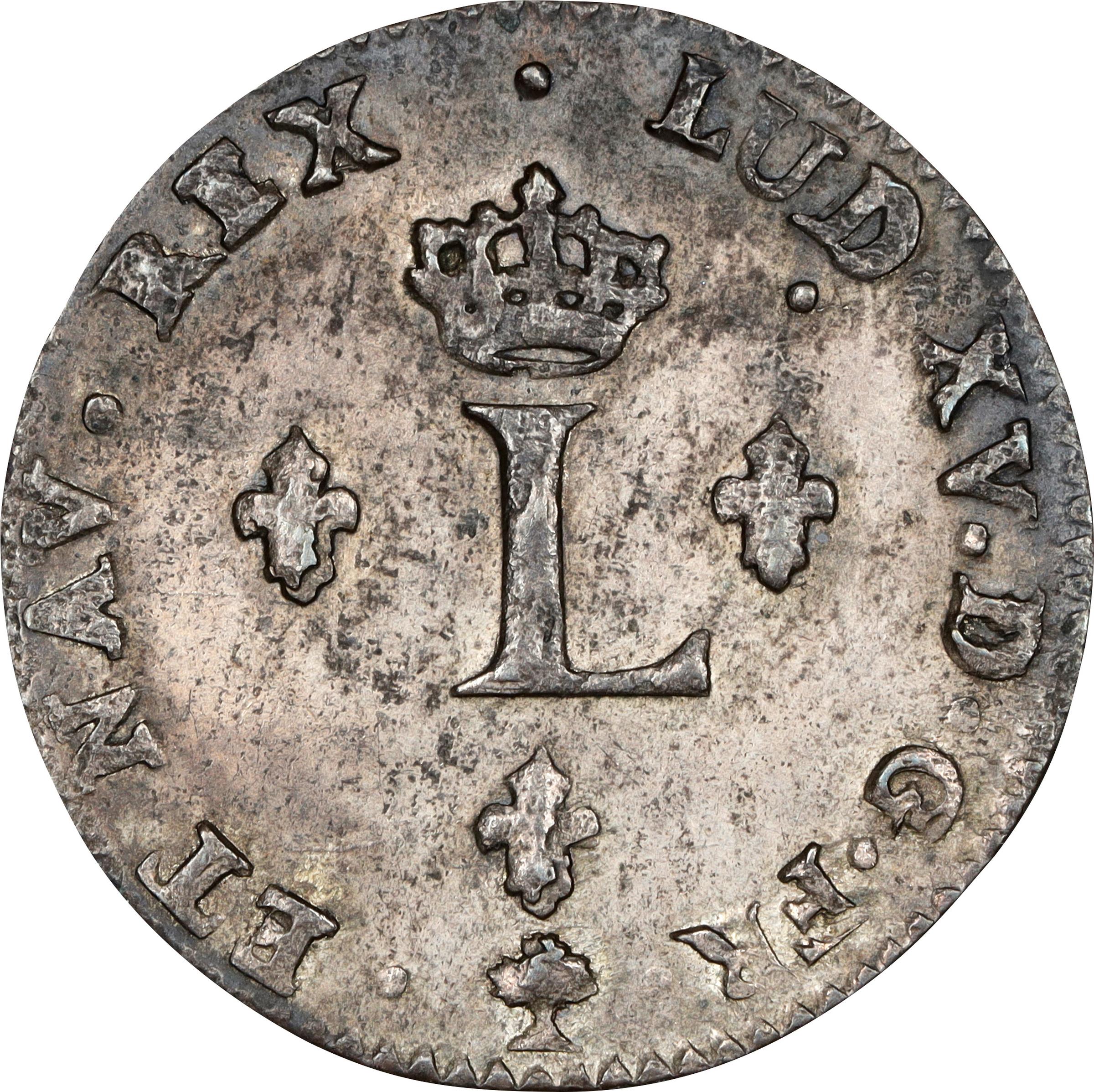 image for: 1764-A Sou Marque. Paris Mint. Vlack-48a. Rarity-1. Second Semester. AU Details--Cleaned (PCGS).