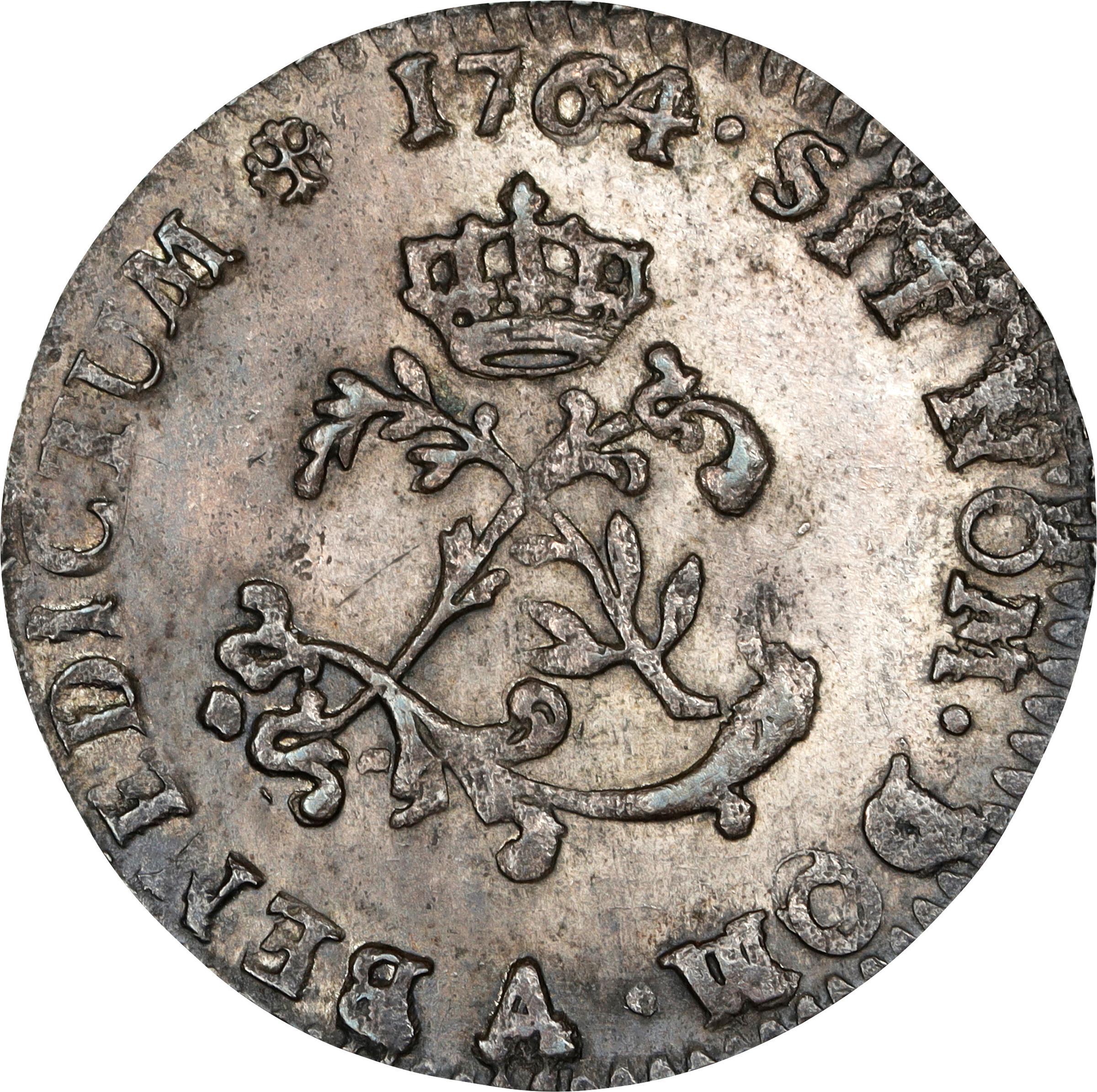image for: 1764-A Sou Marque. Paris Mint. Vlack-48a. Rarity-1. Second Semester. AU Details--Cleaned (PCGS).