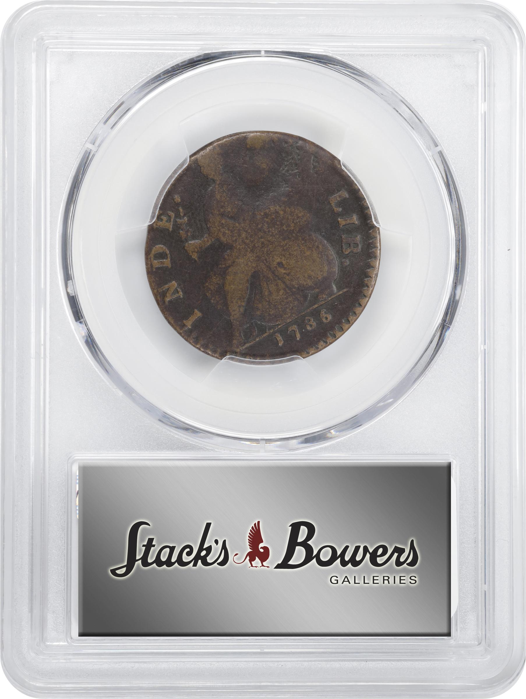 image for: 1786 Connecticut Copper. Miller 3-D.1, W-2510. Rarity-5-. Mailed Bust Right, Scholar's Head. VG Details--Graffiti (PCGS).