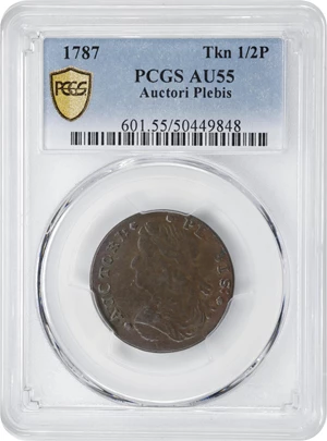 image for: 1787 Auctori Plebis Token. W-8770. Rarity-3. AU-55 (PCGS).