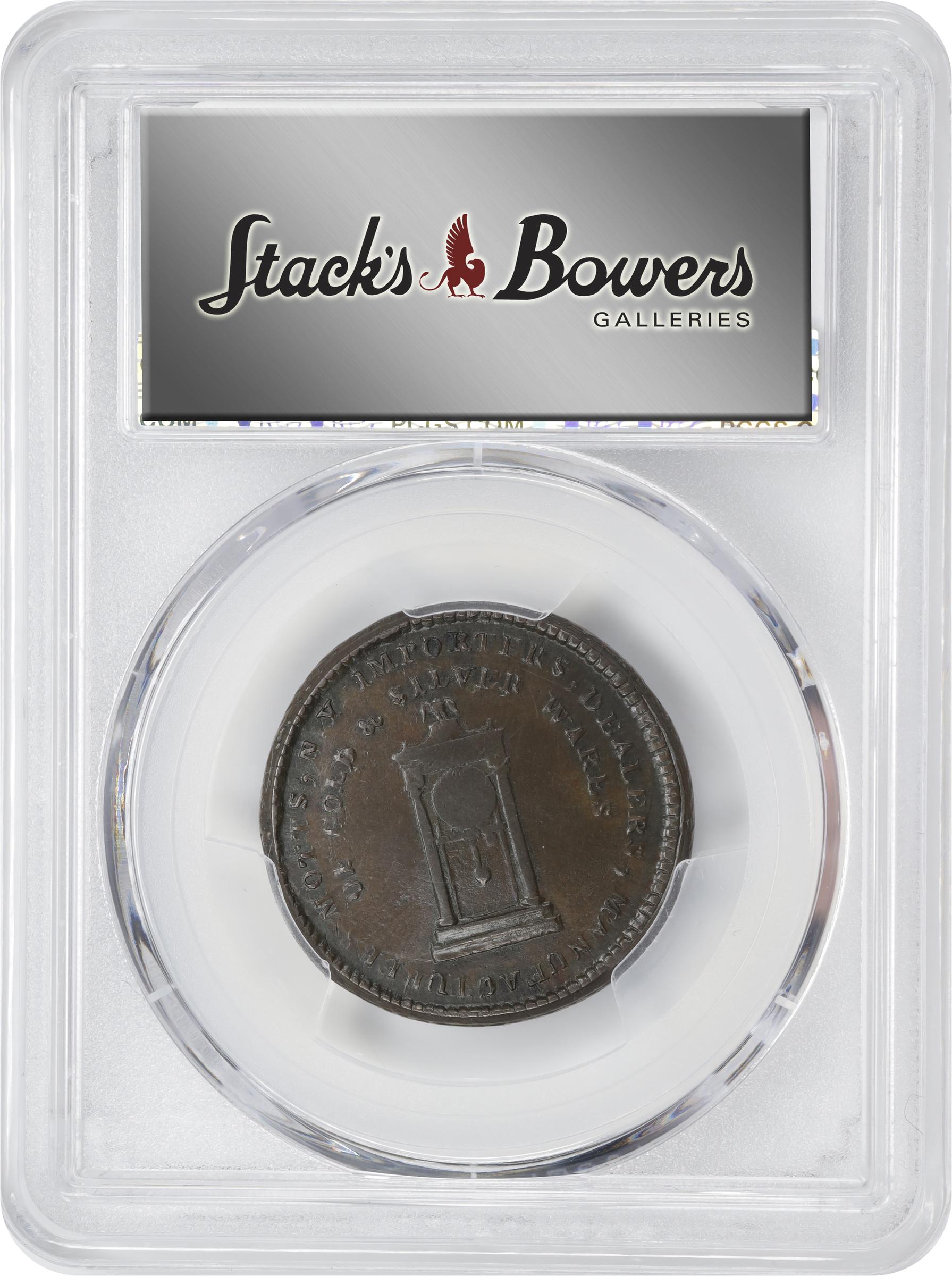 image for: "1789" Mott Token. Breen-1022, var. Thick Planchet. Engrailed Edge. Cent Weight. AU-53 (PCGS).