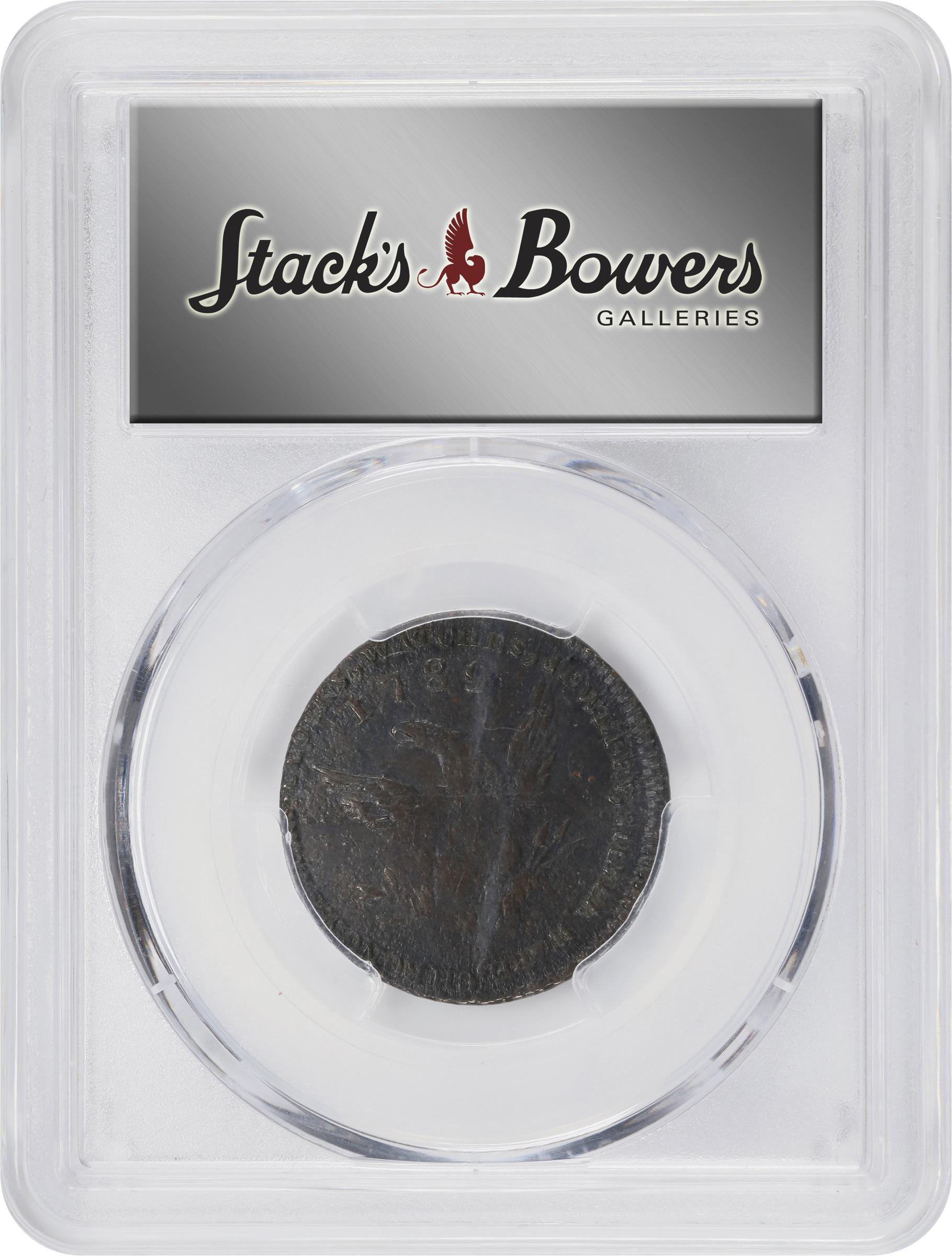 image for: "1789" Mott Token. Breen-1025, Rulau-E NY 612. Thin Planchet. Engrailed Edge. AU-55 (PCGS).