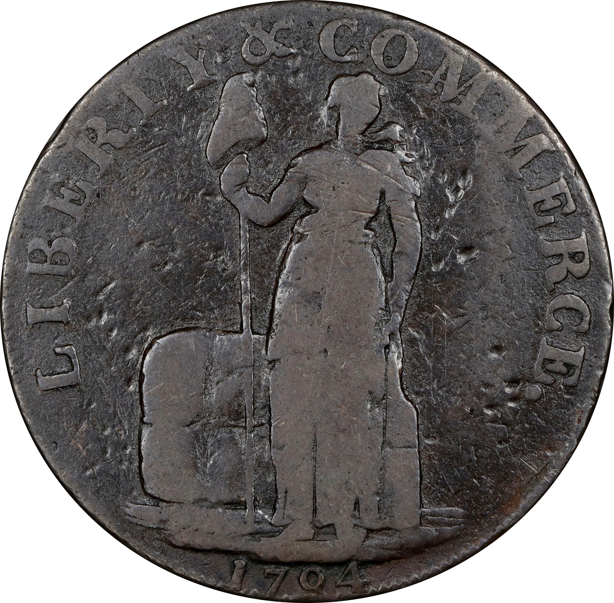 image for: 1794 Talbot, Allum & Lee Cent. Fuld-1, W-8560. Rarity-5. Without NEW YORK. Copper. Good-6 (PCGS).