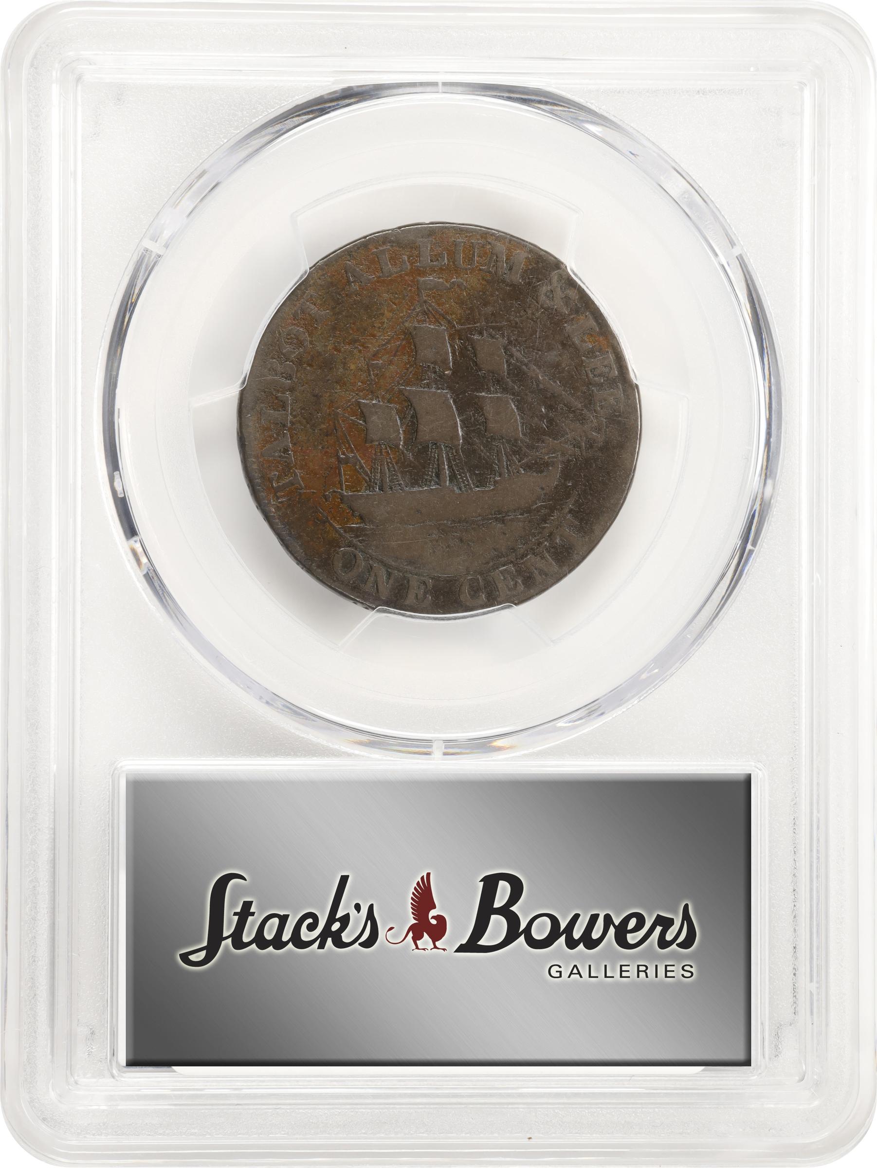 image for: 1794 Talbot, Allum & Lee Cent. Fuld-1, W-8560. Rarity-5. Without NEW YORK. Copper. Good-6 (PCGS).
