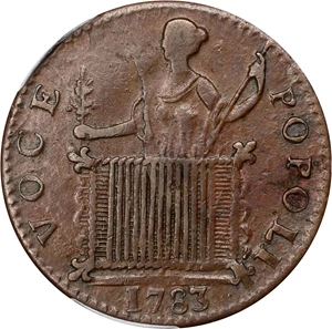 image for: 1783 Washington Georgivs Triumpho Token. Musante GW-54, Baker-7, W-10100. AU-50 (PCGS).