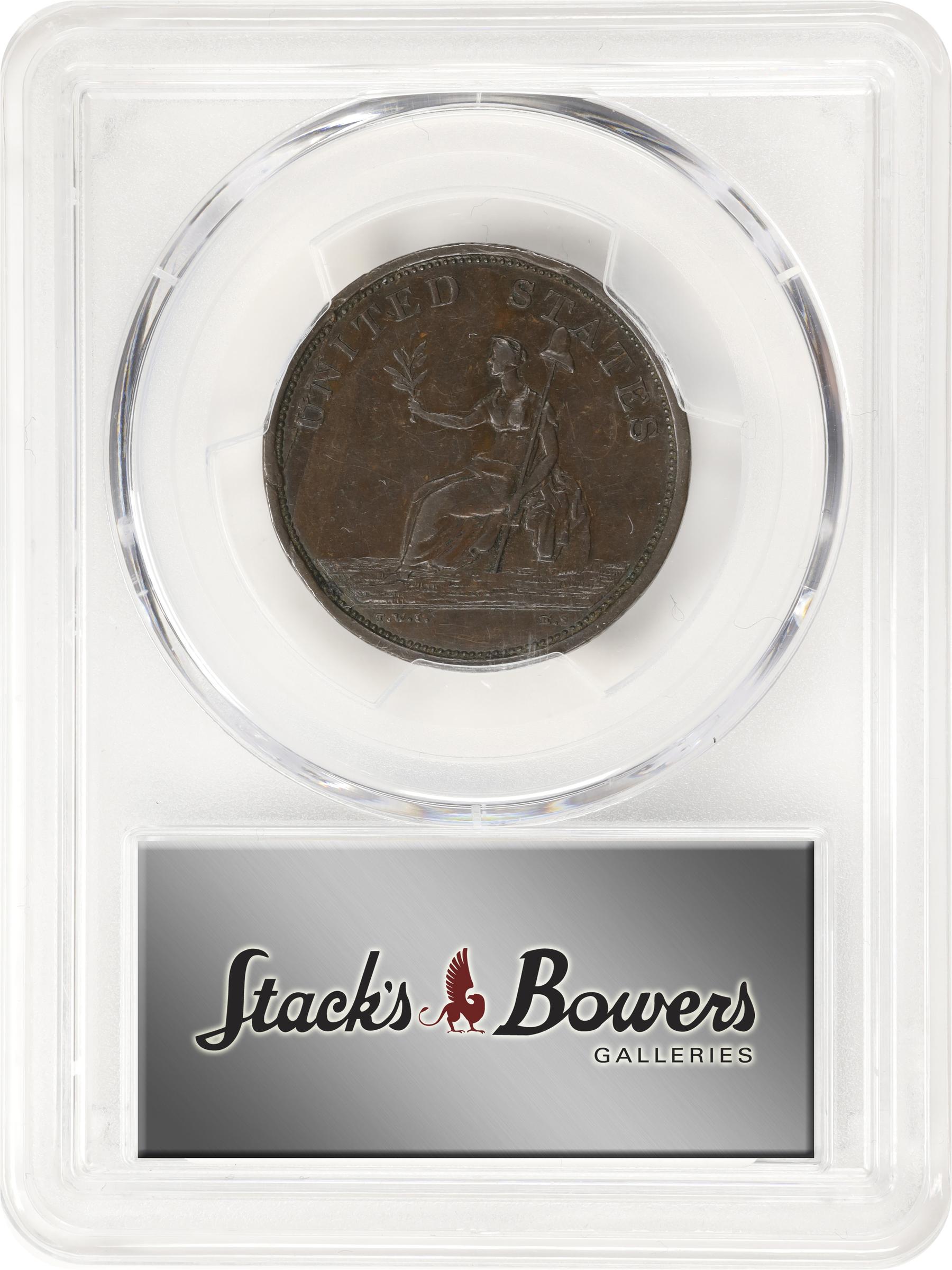 image for: "1783" (ca. 1820) Washington Military Bust Copper. Musante GW-109, Vlack 1-A, Baker-4B, W-10150. Small Military Bust. Engrailed Edge. EF-45 (PCGS).