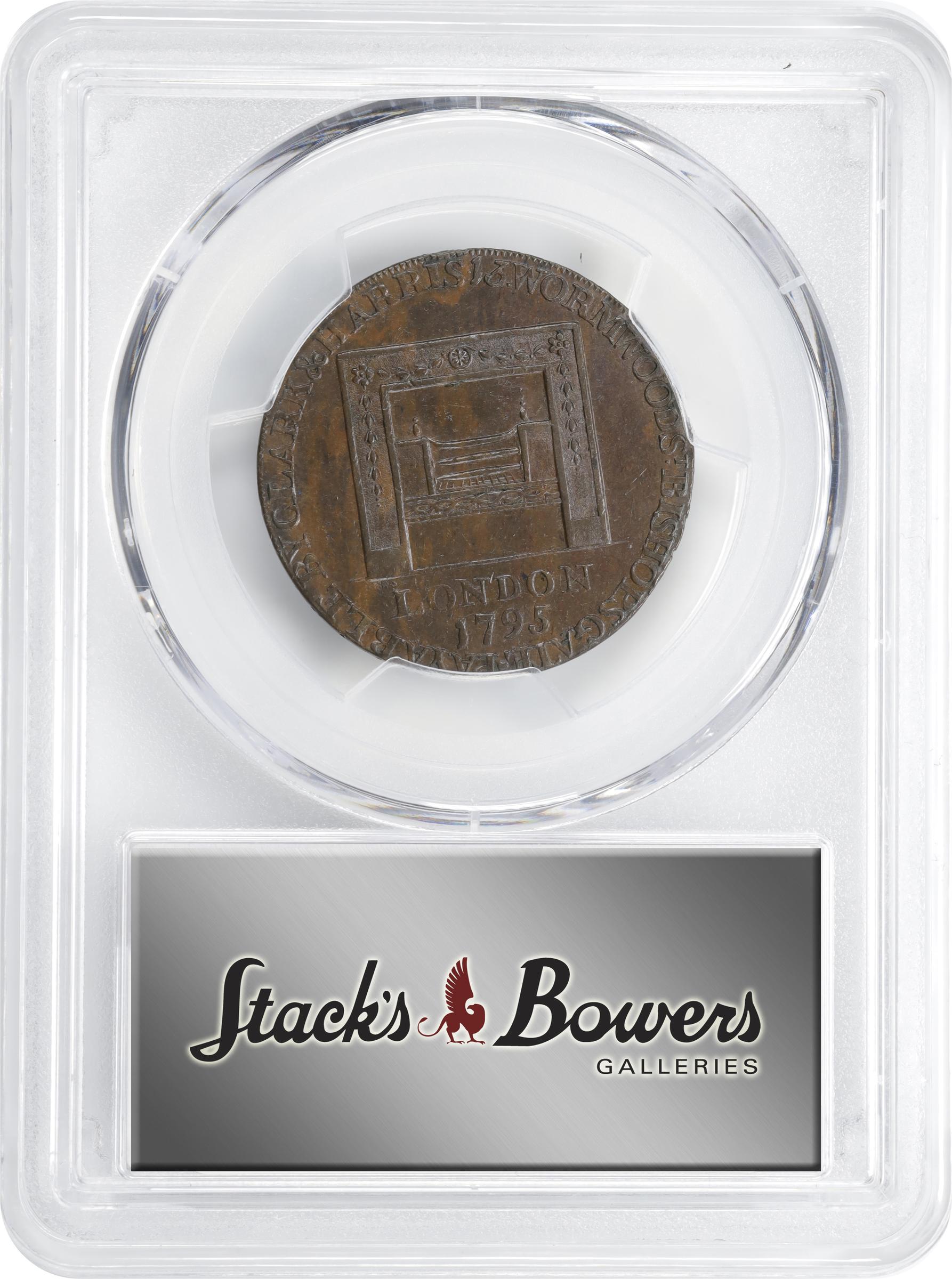 image for: 1795 Washington Grate Halfpenny. Musante GW-49, Baker-29, W-10990. Large Buttons. Copper. Lettered Edge. AU Details--Scratch (PCGS).