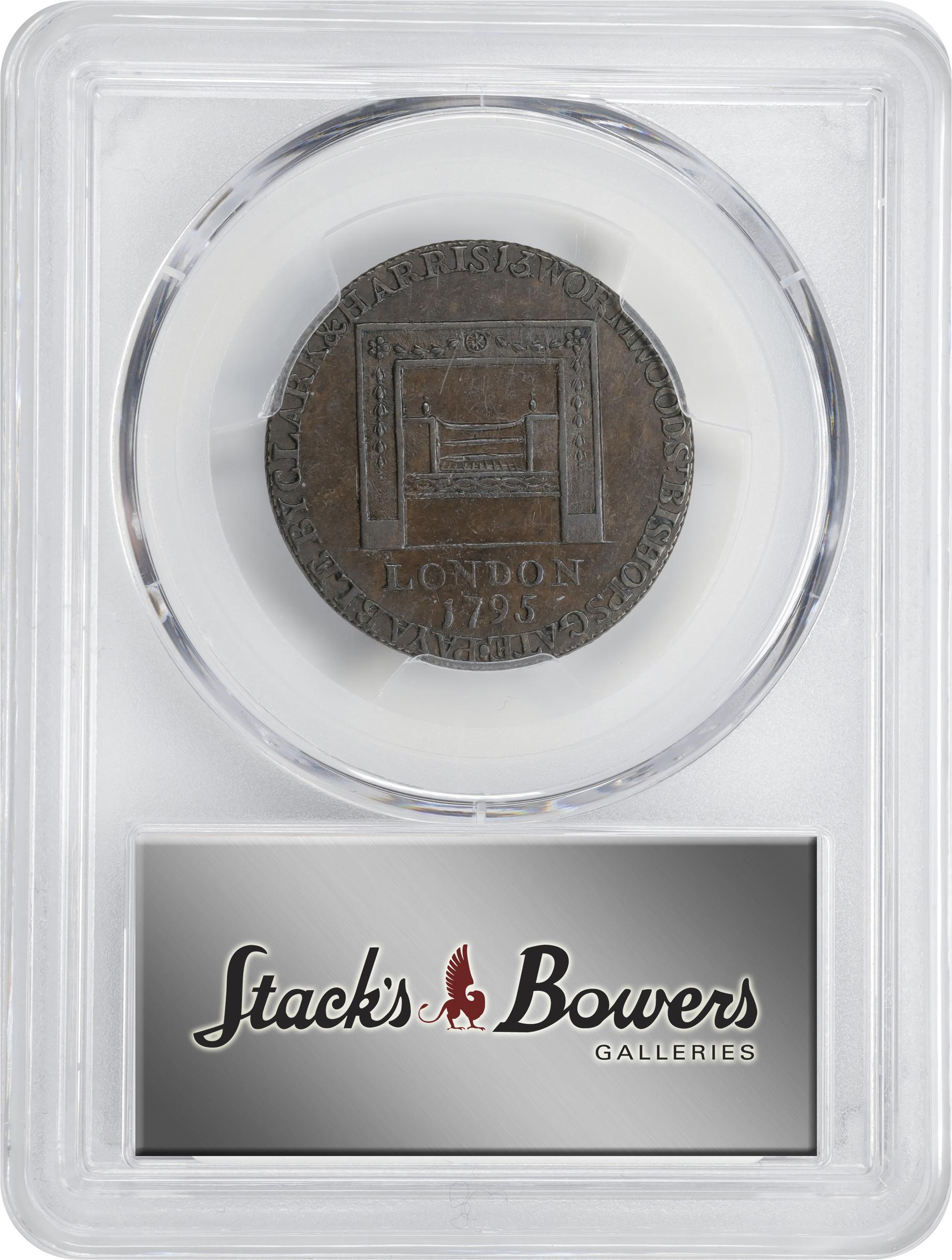 image for: 1795 Washington Grate Halfpenny. Musante GW-50, Baker-29D, W-10950. Small Buttons. Reeded Edge. AU-53 (PCGS).