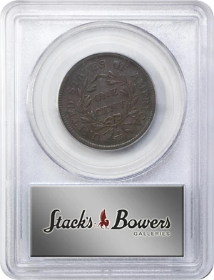 image for: 1797 Draped Bust Cent. S-120A. Rarity-3. Reverse of 1795, Plain Edge. Fine-12 (PCGS). CAC.